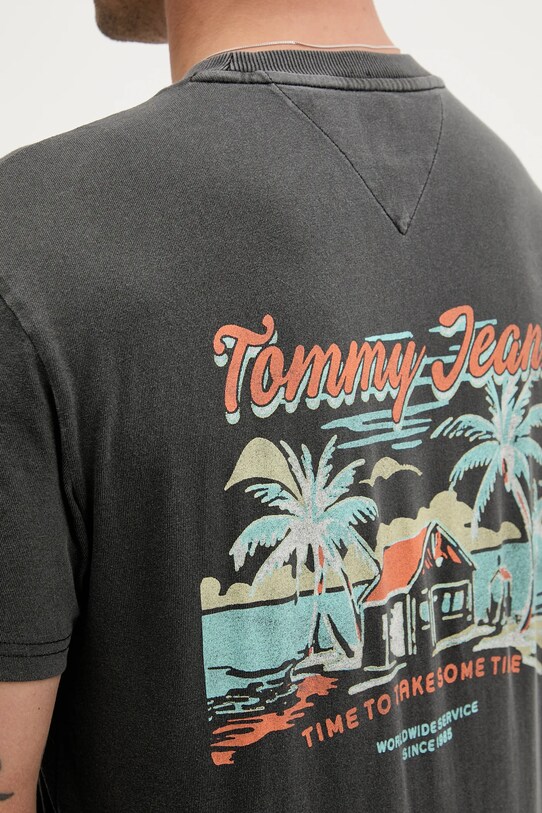 Tommy Jeans tricou din bumbac DM0DM21866 gri