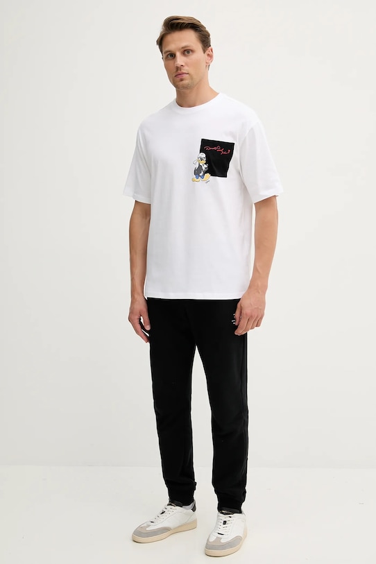 Βαμβακερό μπλουζάκι Karl Lagerfeld DISNEY 553270.755097 λευκό AW25
