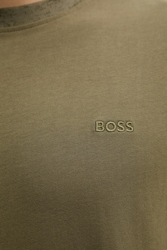 BOSS Orange pamut póló zöld 50543813