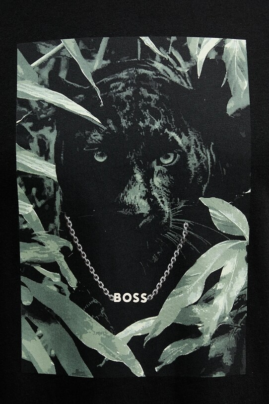 Памучна тениска BOSS Orange 50546362 черен