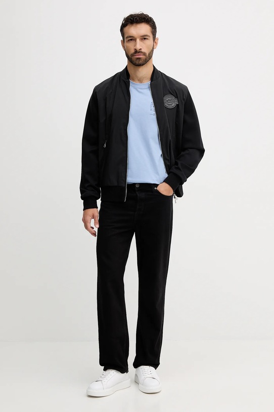 Βαμβακερό μπλουζάκι BOSS Orange 50546370 μπλε AW25