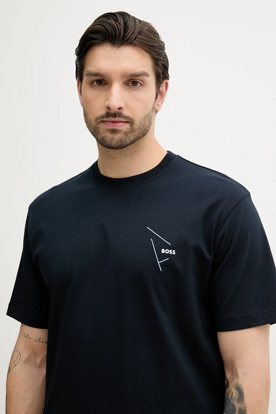 BOSS Orange tricou din bumbac bleumarin 50546374