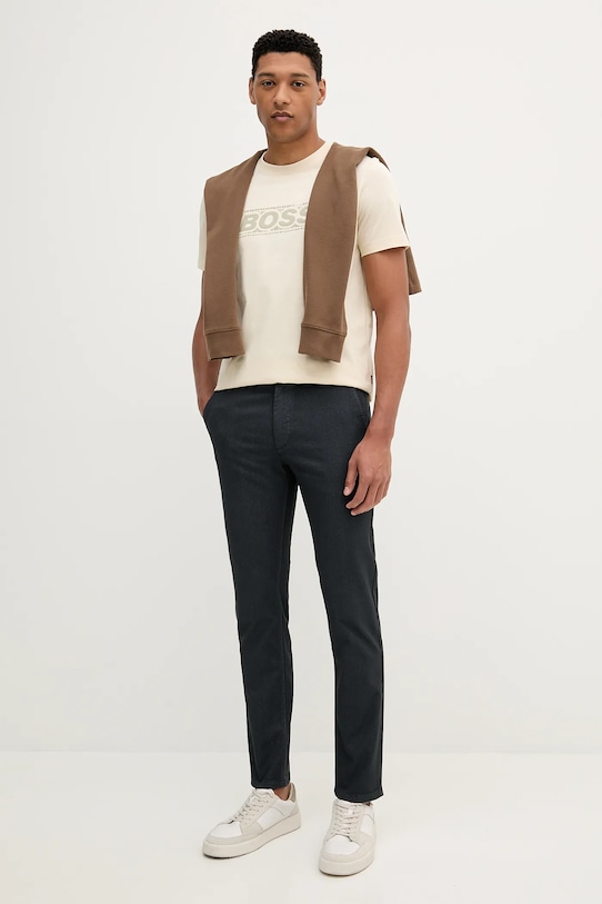 Pamučna majica BOSS Orange 50546381 bež AW25