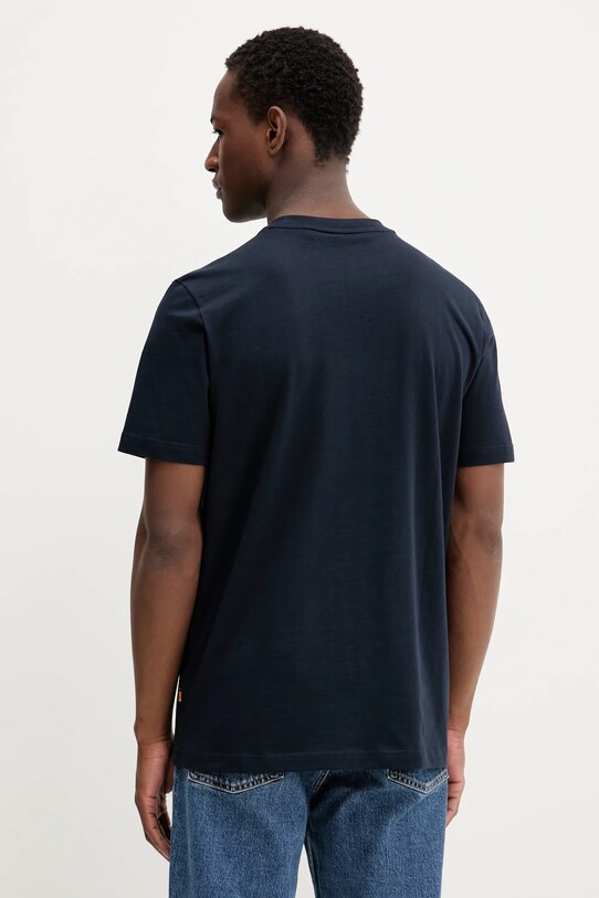 Bavlnené tričko BOSS Orange 50546381 tmavomodrá AW25