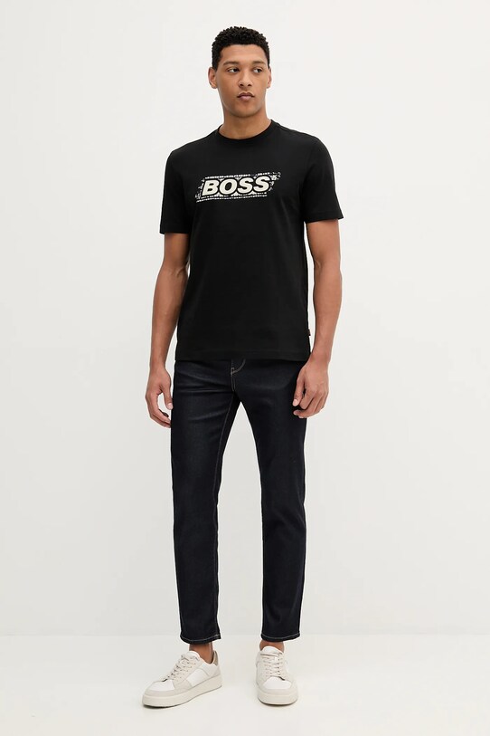 BOSS Orange tricou din bumbac 50546381 negru AW25