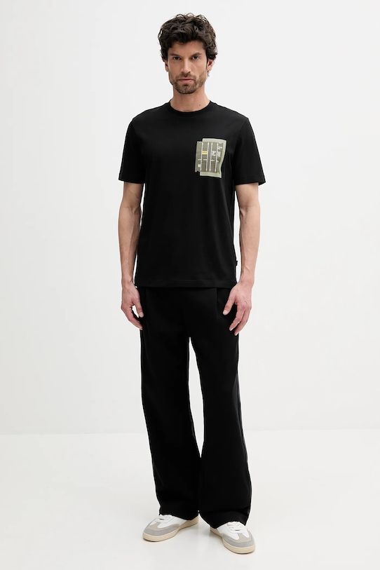 BOSS Orange tricou din bumbac 50546920 negru AW25