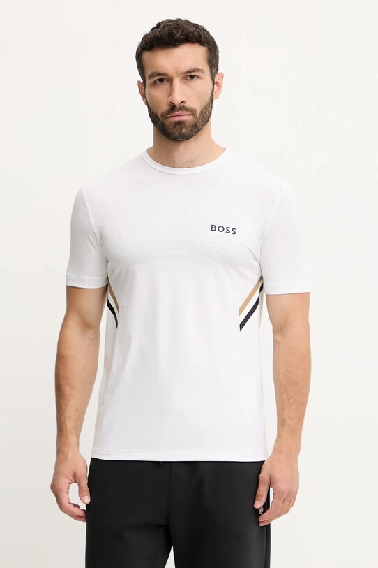 BOSS Green tricou print alb 50543329