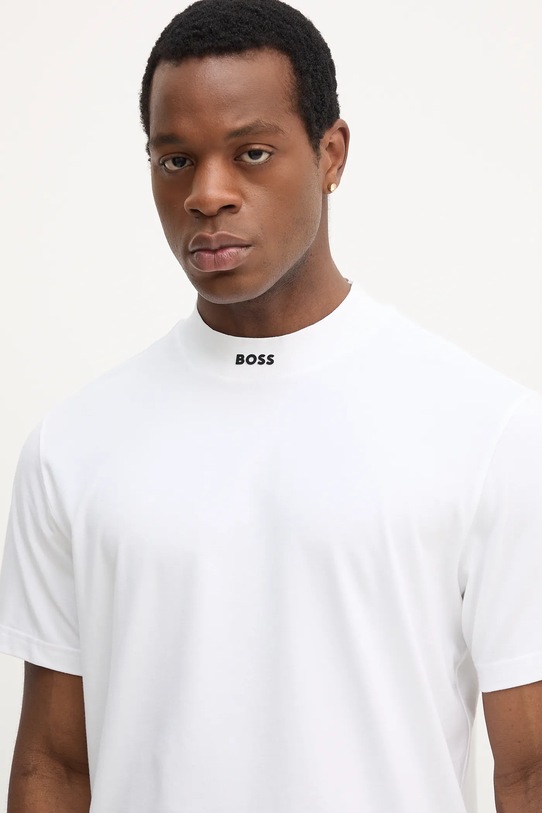BOSS Green t-shirt Tee Collar Zone biały 50551139