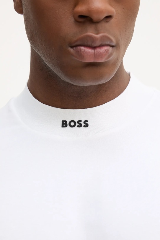 BOSS Green t-shirt Tee Collar Zone 50551139 biały