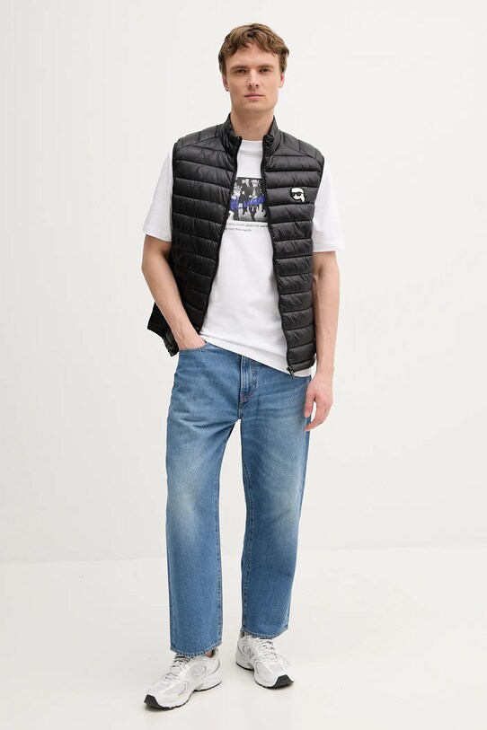 Bavlnené tričko Karl Lagerfeld 553225.755143 biela AW25