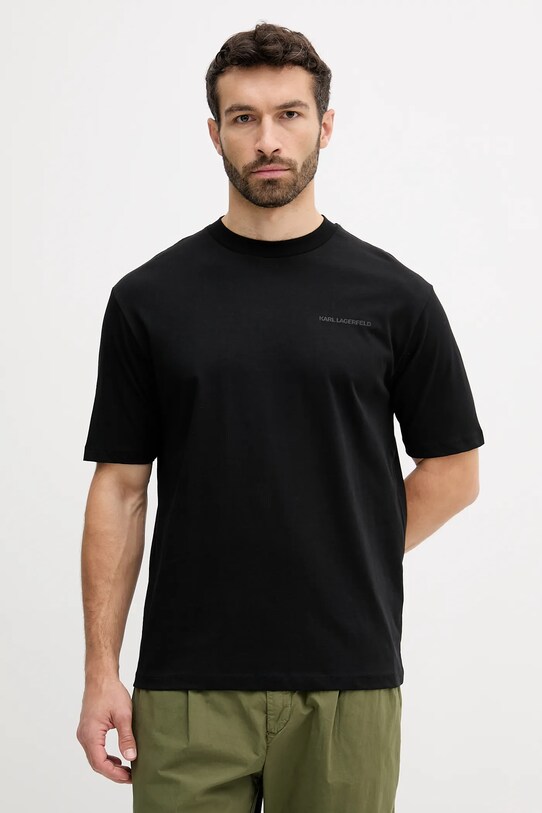 Odzież Karl Lagerfeld t-shirt bawełniany 553225.755139 czarny