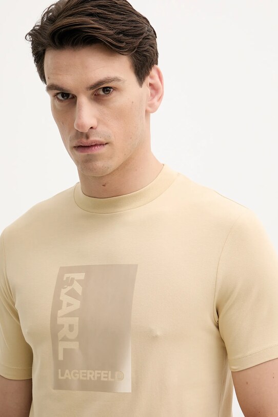 Karl Lagerfeld t-shirt beżowy 553235.755038
