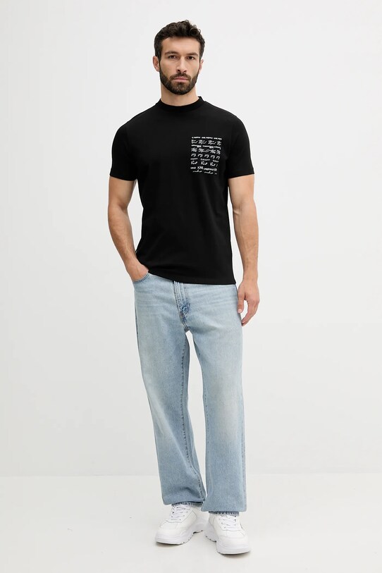 Karl Lagerfeld tricou din bumbac 553225.755041 negru AW25