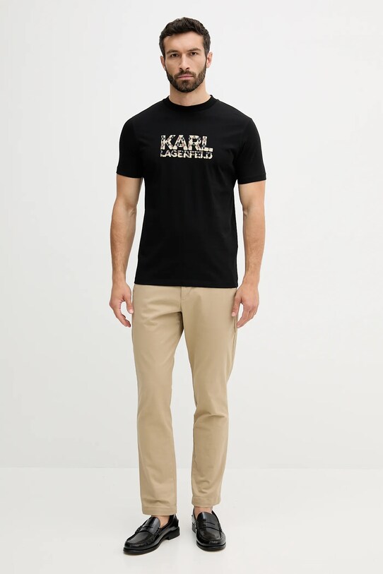 Karl Lagerfeld tricou din bumbac 553225.755036 negru AW25