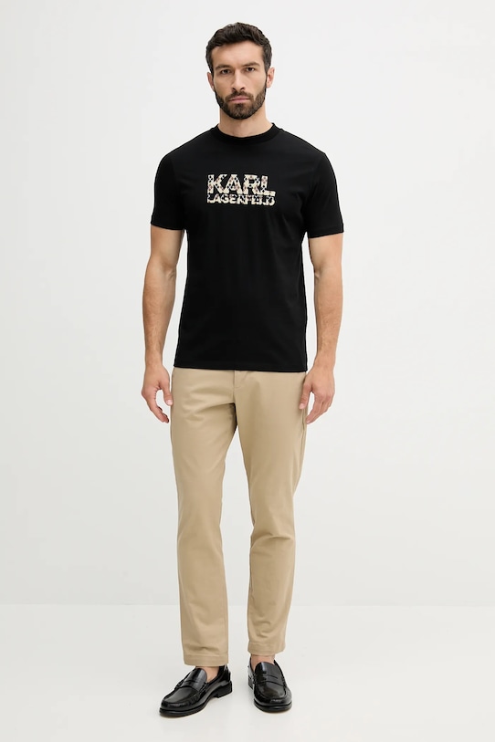 Karl Lagerfeld tricou din bumbac 553225.755036 negru AW25