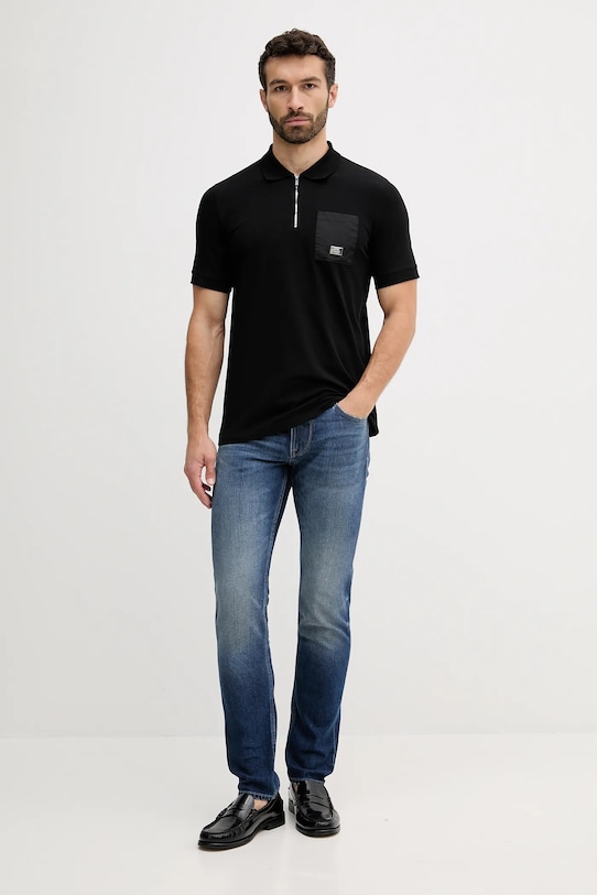 Karl Lagerfeld tricou polo 553235.745025 negru AW25