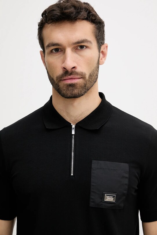 Karl Lagerfeld tricou polo negru 553235.745025
