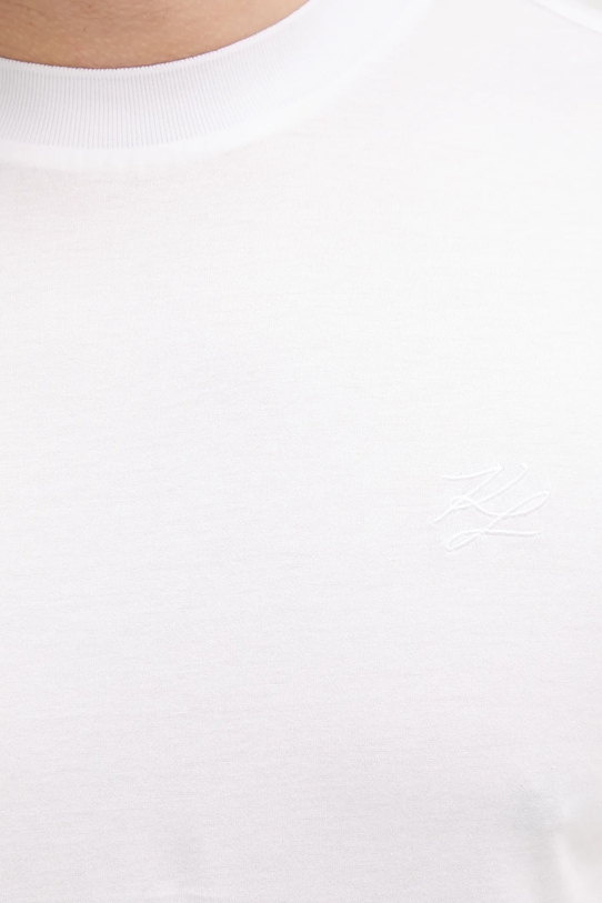 Karl Lagerfeld t-shirt bawełniany 553200.755000 biały