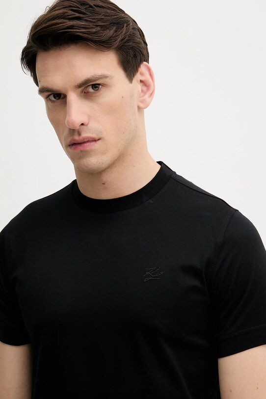Karl Lagerfeld t-shirt bawełniany czarny 553200.755000