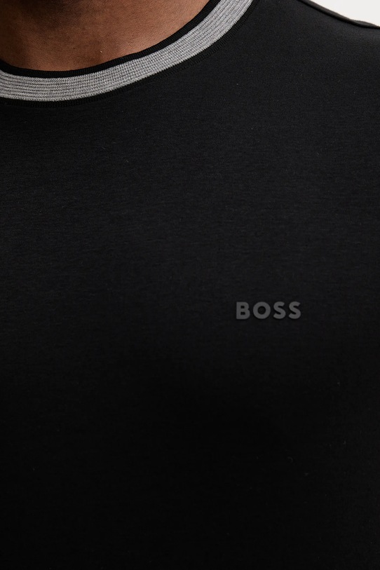 Βαμβακερό μπλουζάκι BOSS 50543858 μαύρο