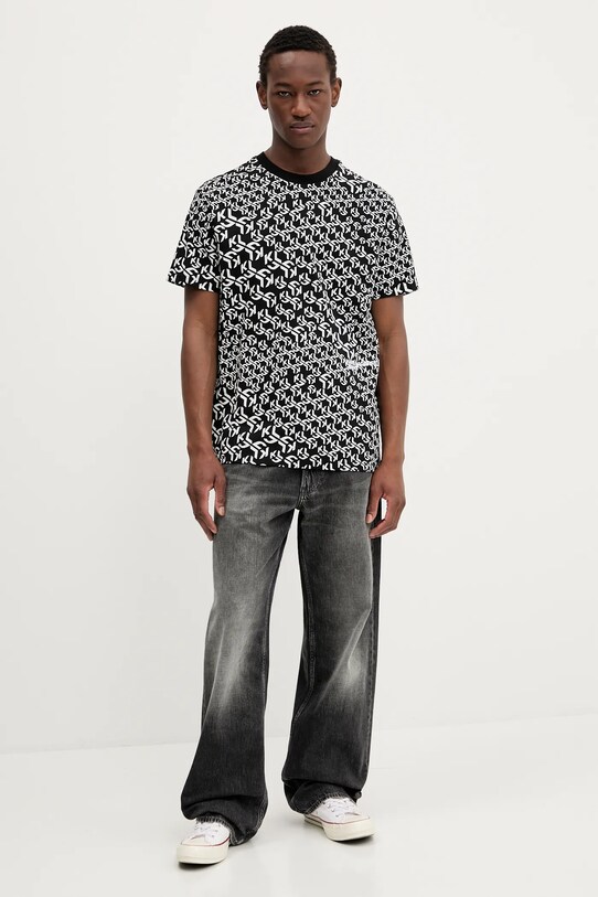 Karl Lagerfeld Jeans t-shirt bawełniany A3M17114 czarny AW25