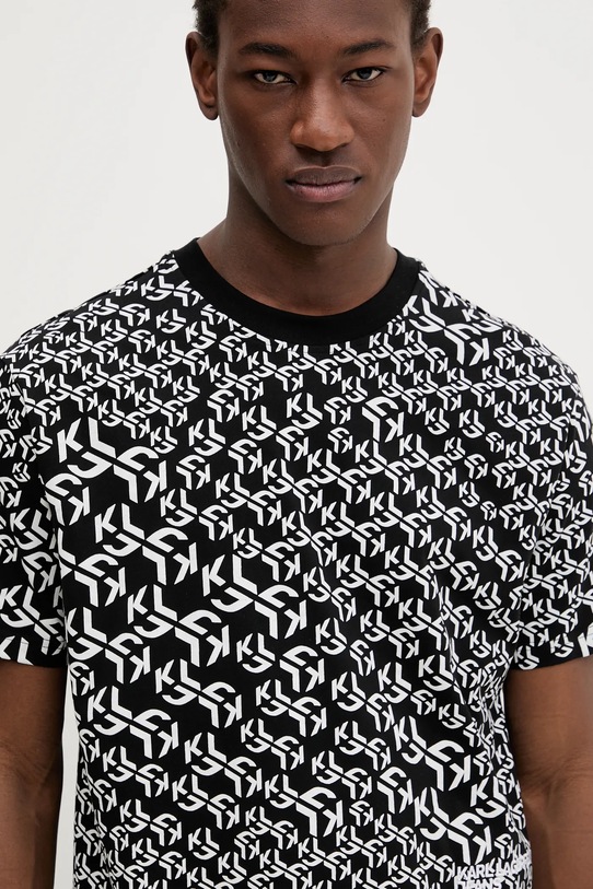 Karl Lagerfeld Jeans t-shirt bawełniany czarny A3M17114