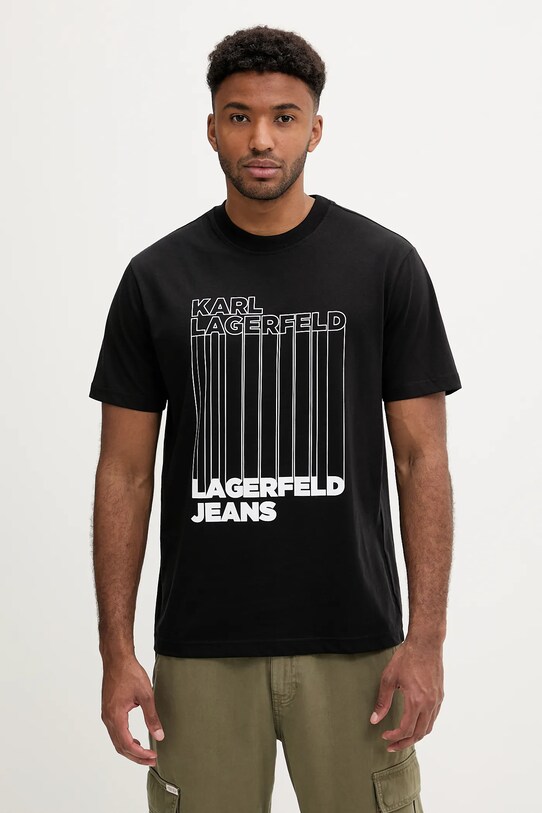 Karl Lagerfeld Jeans tricou print negru A3M17002