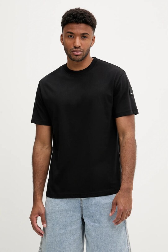 Хлопковая футболка Karl Lagerfeld Jeans хлопок чёрный A3M17003