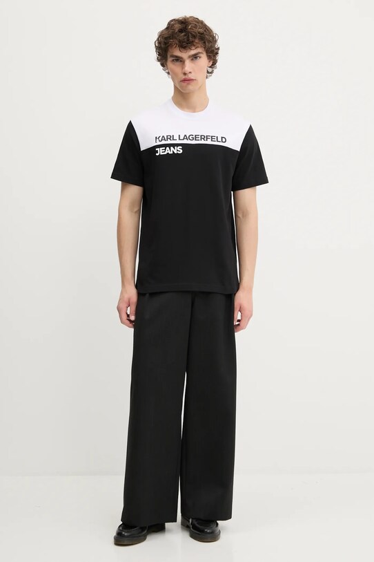 Karl Lagerfeld Jeans t-shirt bawełniany A3M17004 czarny AW25