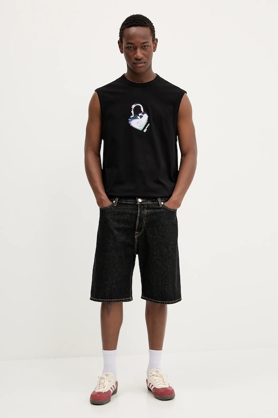 Karl Lagerfeld Jeans tricou din bumbac A3M17026 negru AW25