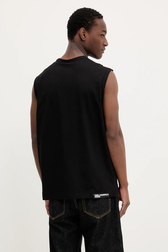 Îmbrăcăminte Karl Lagerfeld Jeans tricou din bumbac A3M17026 negru