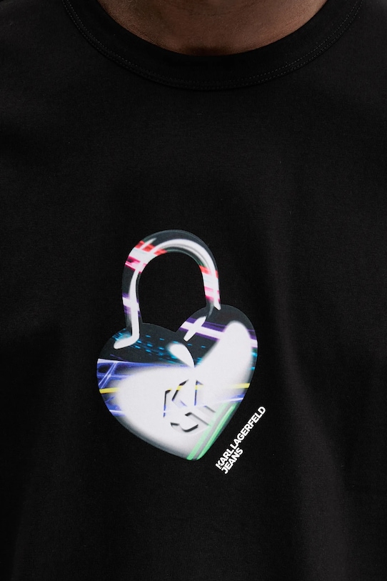 Karl Lagerfeld Jeans tricou din bumbac A3M17026 negru