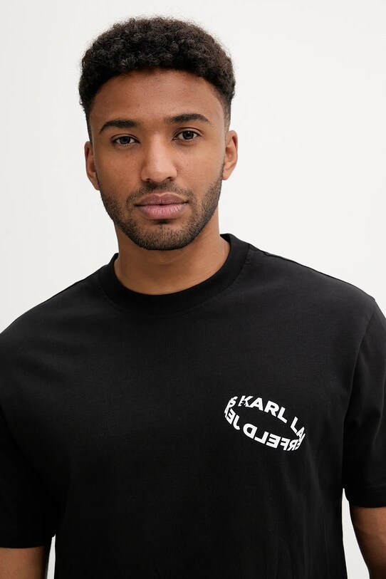Karl Lagerfeld Jeans t-shirt bawełniany czarny A3M17031