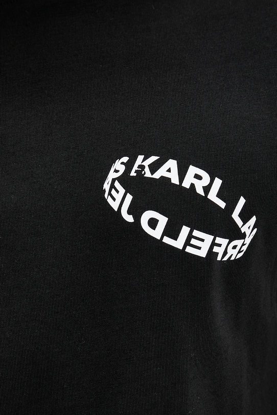 Памучна тениска Karl Lagerfeld Jeans A3M17031 черен