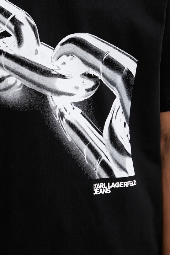 Karl Lagerfeld Jeans t-shirt bawełniany A3M17032 czarny
