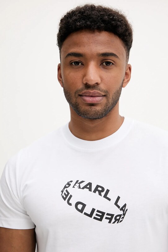 Karl Lagerfeld Jeans tricou alb A3M17037