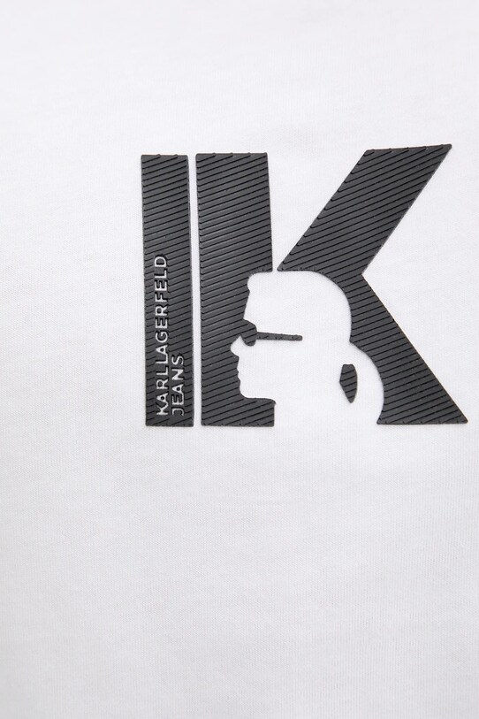 Bavlněné tričko Karl Lagerfeld Jeans A3M17057 bílá