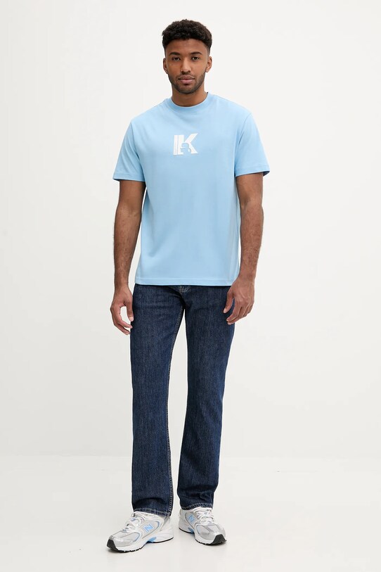 Karl Lagerfeld Jeans tricou din bumbac A3M17057 albastru AW25