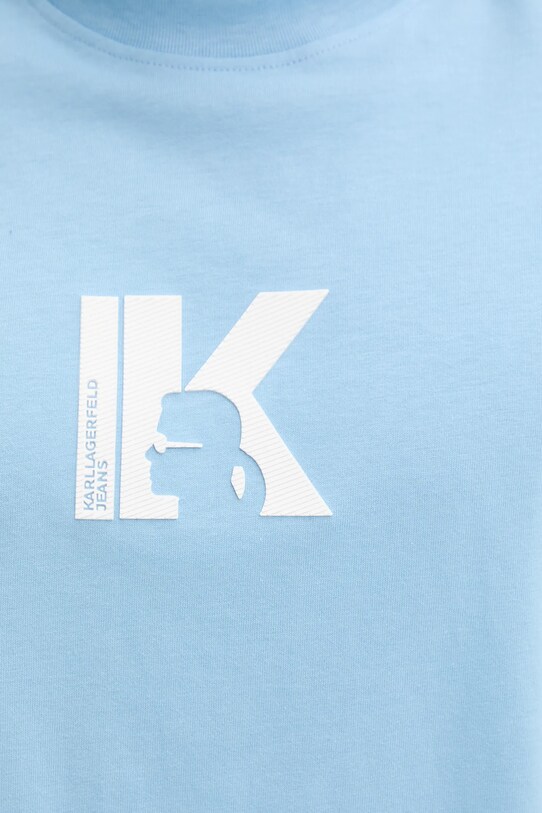 Karl Lagerfeld Jeans tricou din bumbac A3M17057 albastru