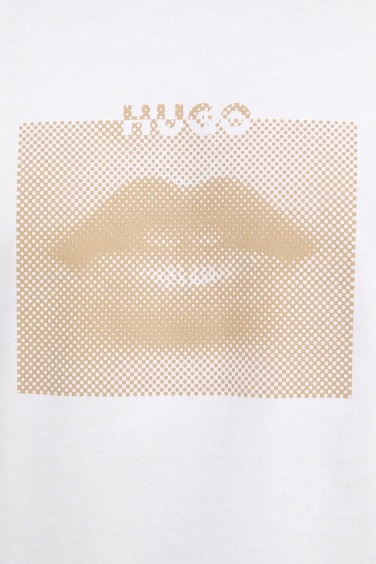 Bavlnené tričko HUGO 50544496 biela