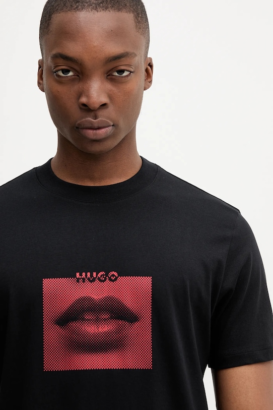 HUGO tricou din bumbac negru 50544496