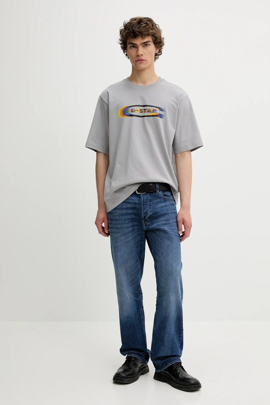G-Star t-shirt bawełniany D26039.C784 szary AW25