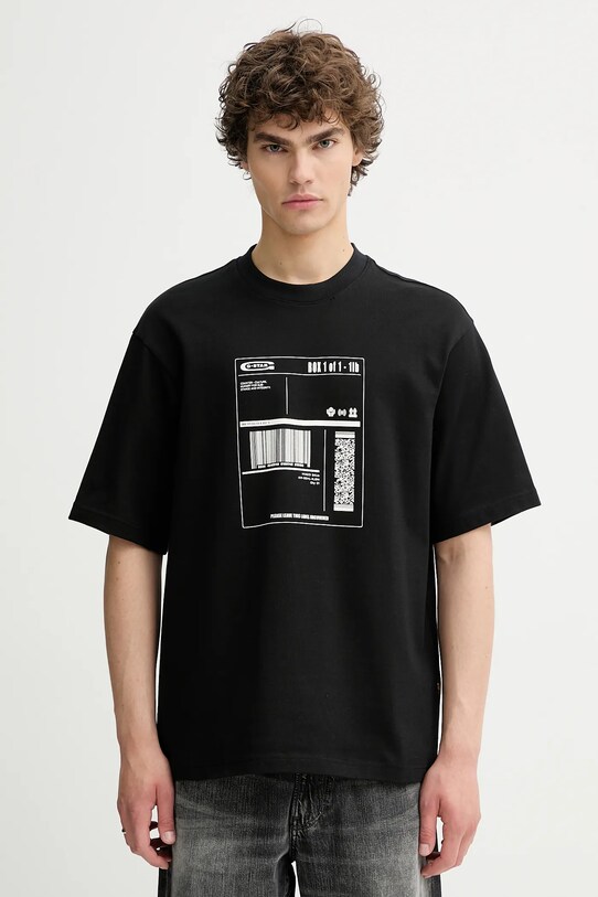 G-Star tricou din bumbac print negru D26052.D959