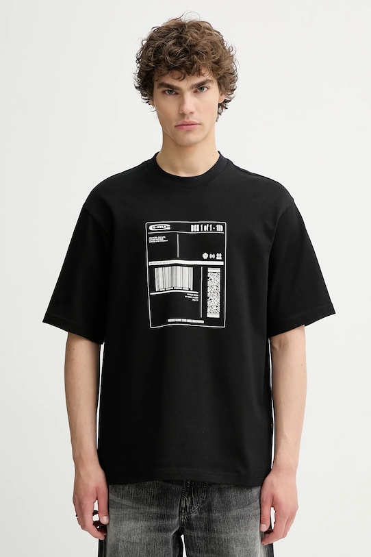 G-Star t-shirt bawełniany nadruk czarny D26052.D959