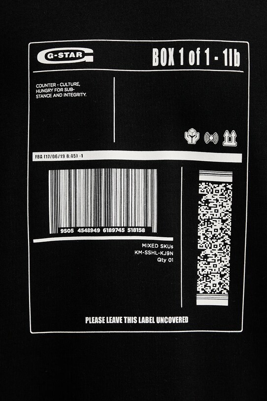 G-Star t-shirt bawełniany D26052.D959 czarny