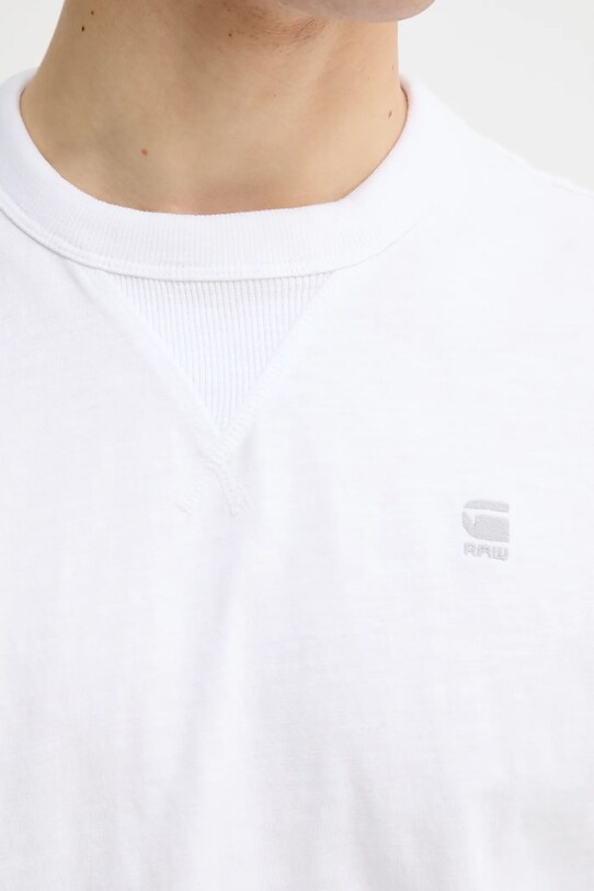 G-Star t-shirt bawełniany D24449.B255 biały