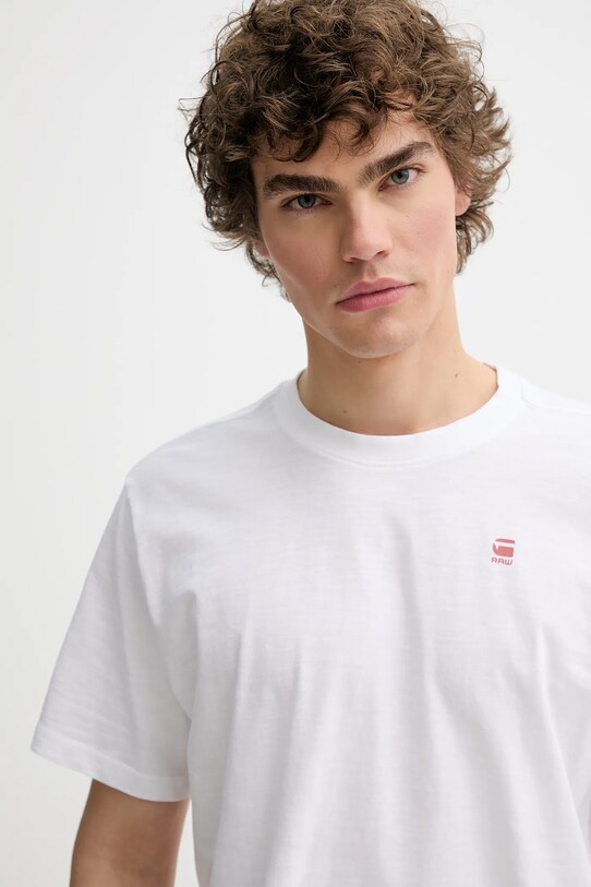 G-Star tricou din bumbac alb D26043.C372