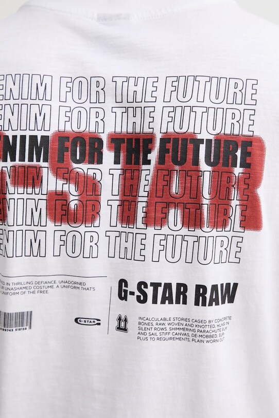 G-Star tricou din bumbac D26043.C372 alb