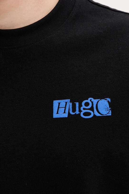 Бавовняна футболка Hugo Blue 50542810 чорний