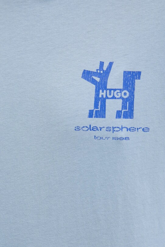 Бавовняна футболка Hugo Blue 50543483 блакитний